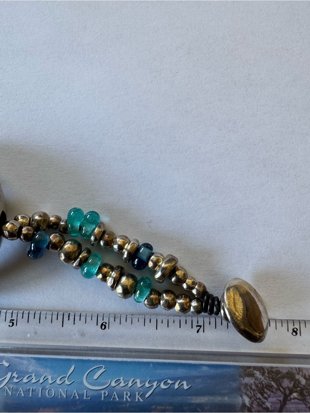 UNO de 50 Silver Crescent Bracelet with Turquoise and Pearl Accents - Picture 8 of 8